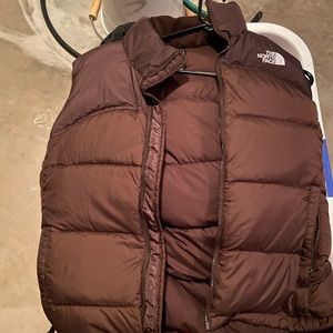 Brown North Face vest